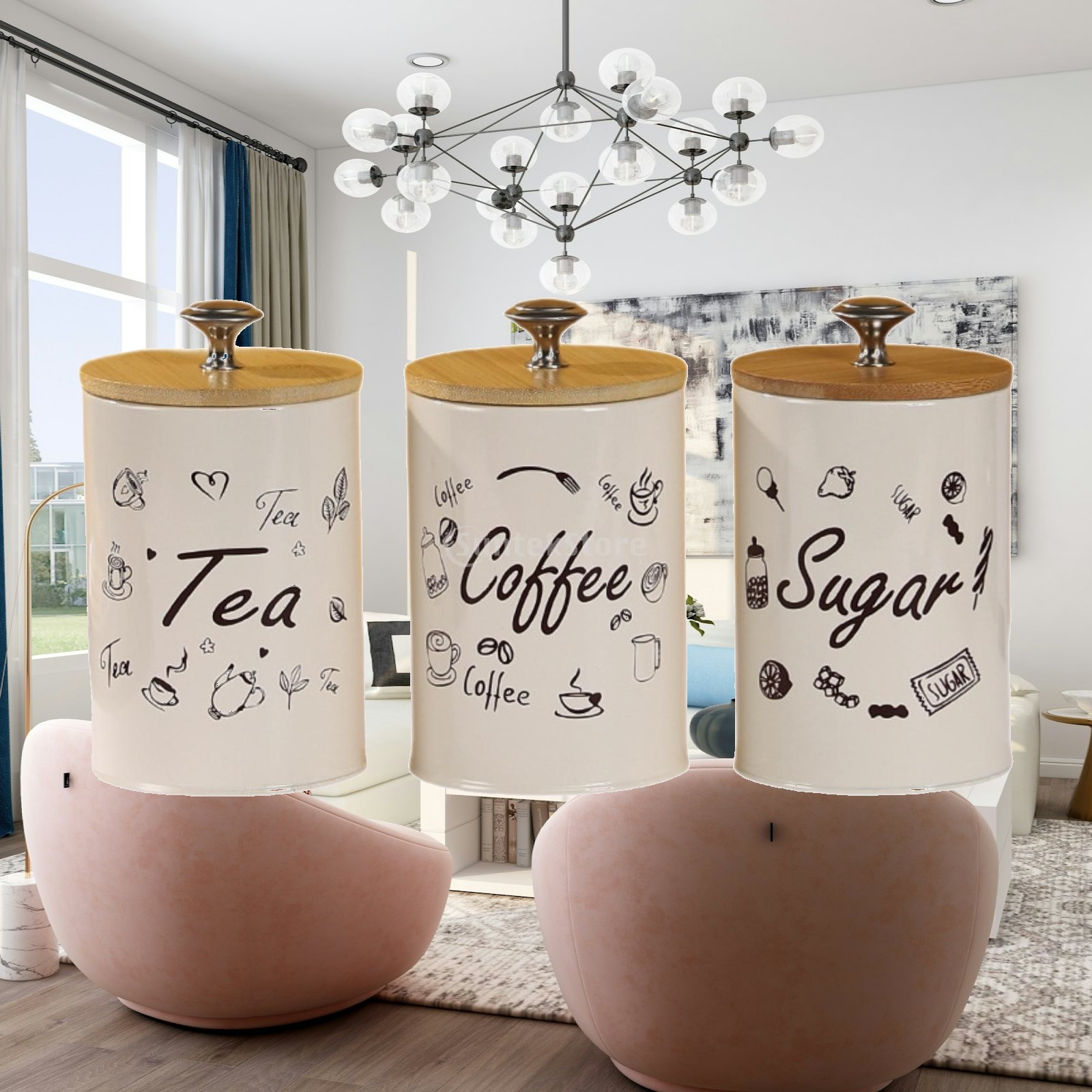 Canister Coffee Sugar Tea - Набор банок для кофе, чая и