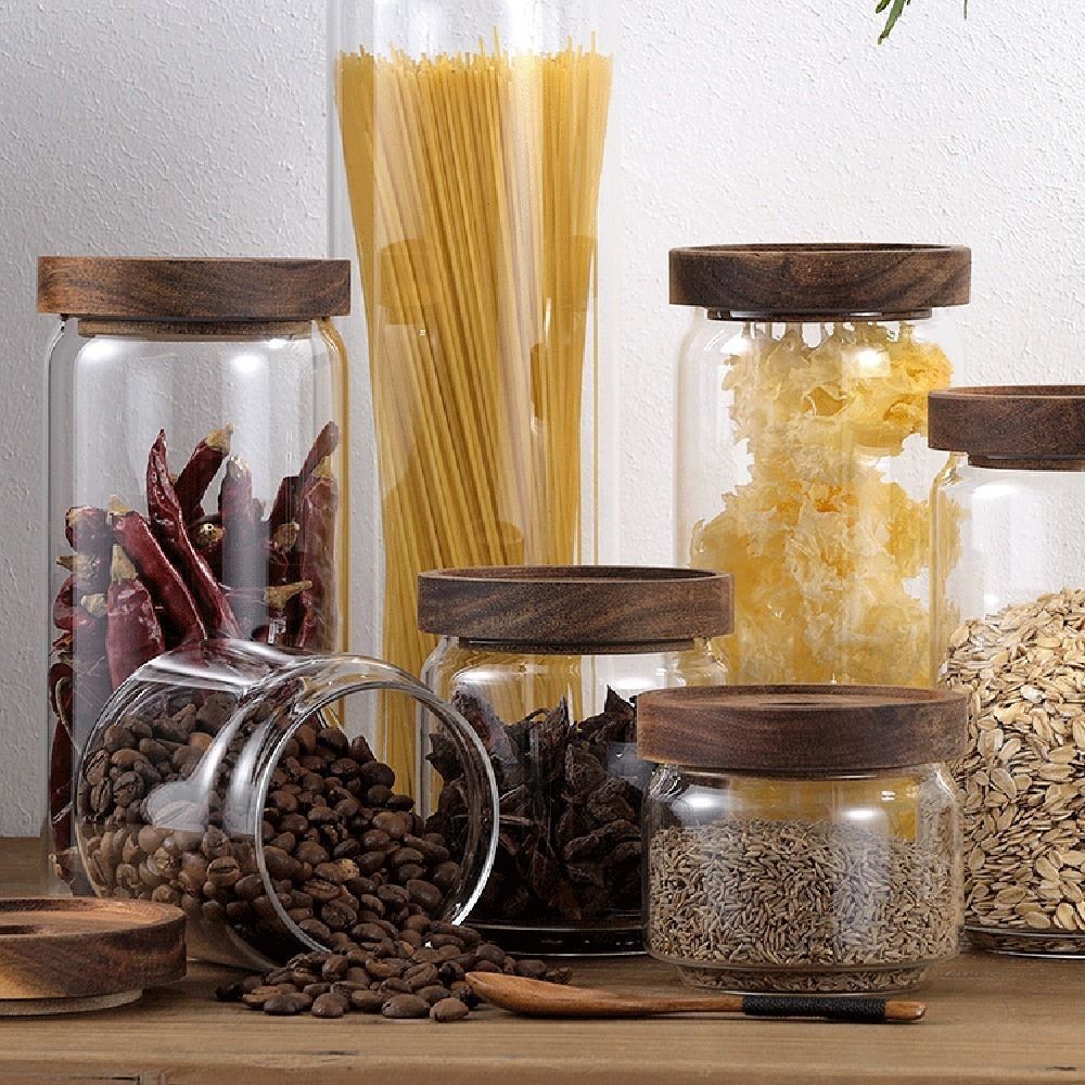 Canister Coffee Sugar Tea - Многофункциональная стеклянная банка для хранения продуктов