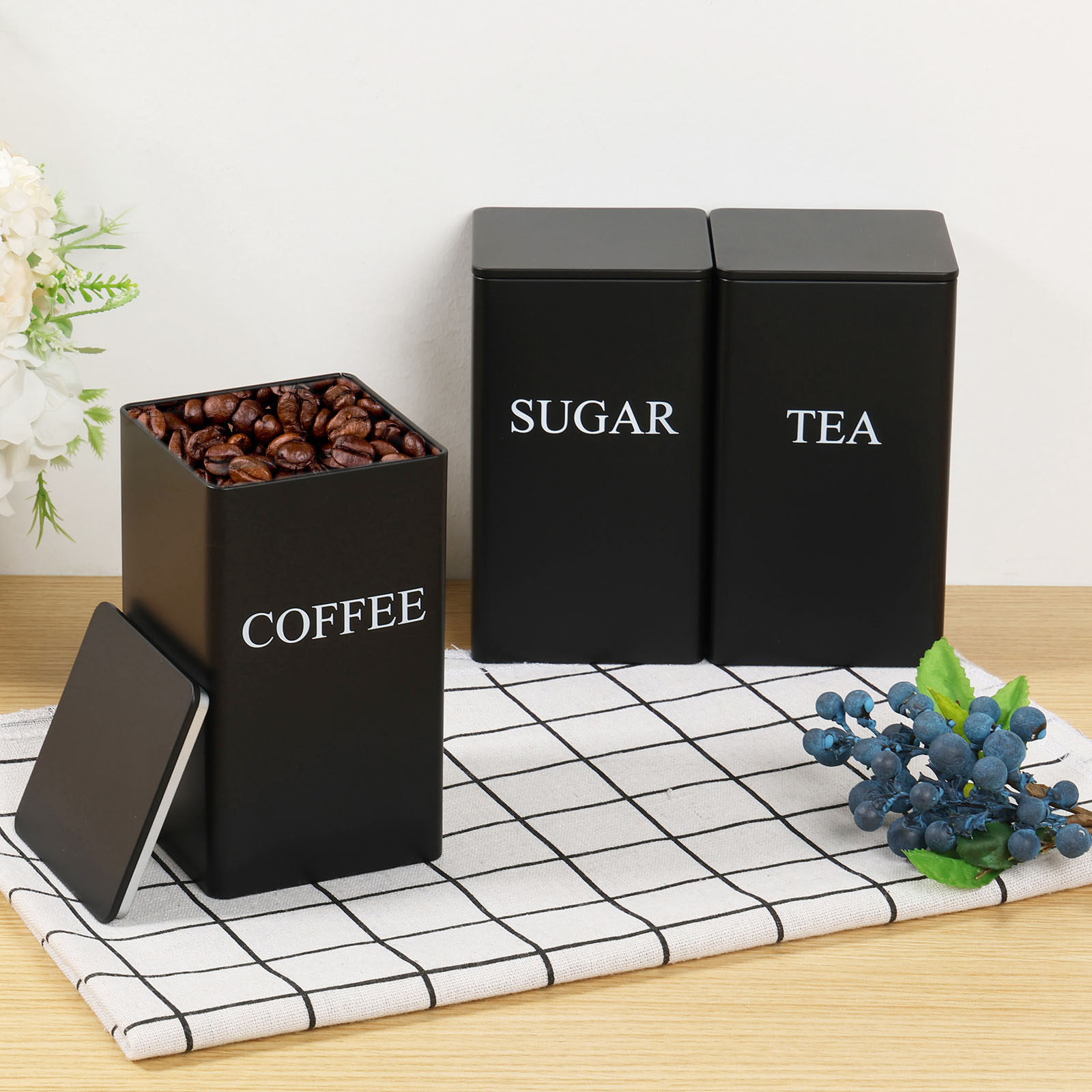 Canister Coffee Sugar Tea - 3 шт. канистры для хранения кофейных