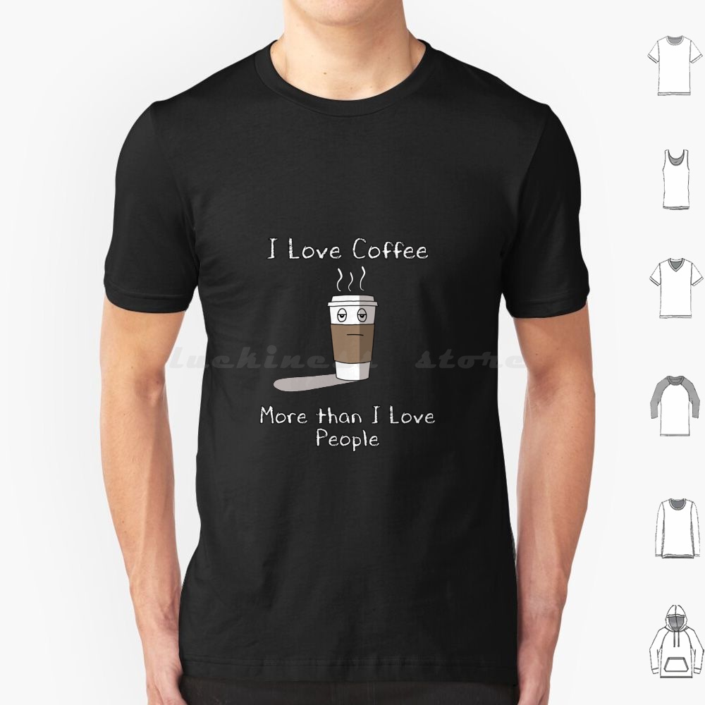 Coffee Tea Quotes Short - Футболка «Я люблю кофе» из хлопка