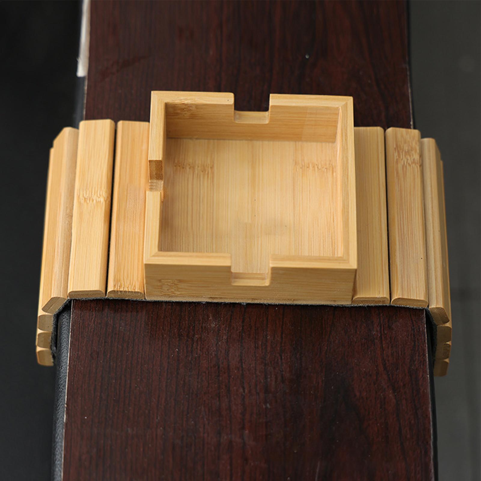 Bamboo Tea Tray - Деревянный складной подстаканник для дивана, поднос-органайзер