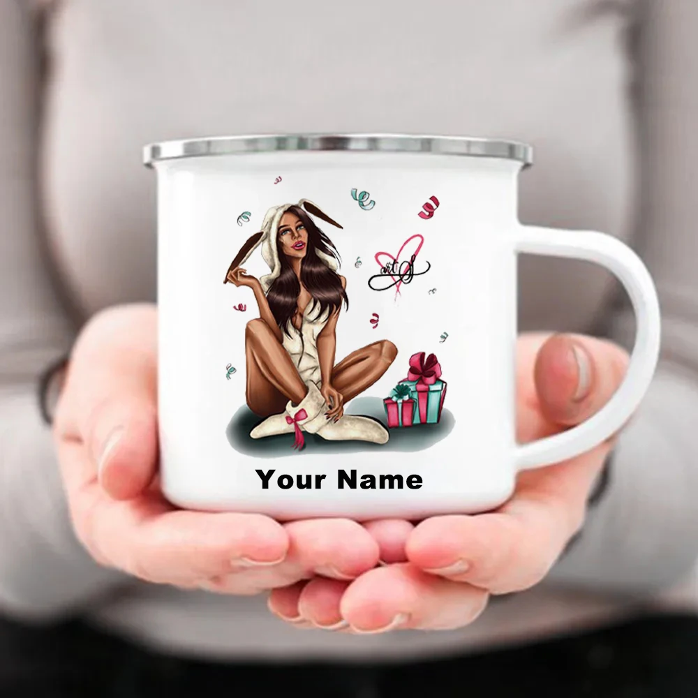 Coffee Tea Name - Эмалированная кружка на заказ с вашим