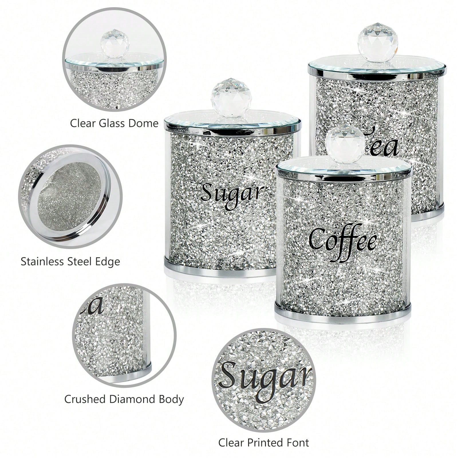 Canister Coffee Sugar Tea - Набор банок для кофе, сахара и