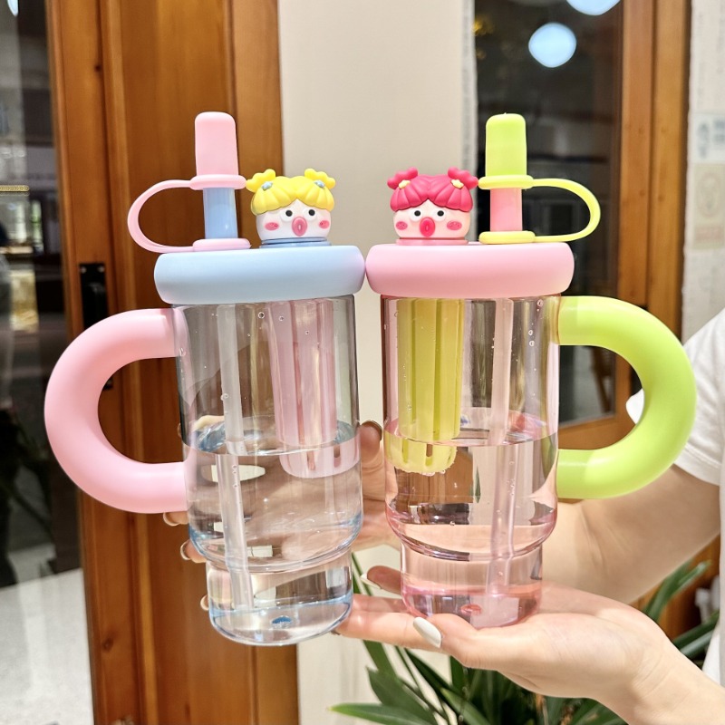 Coffee Tea Equipment - Портативная соломенная бутылка для воды, милая