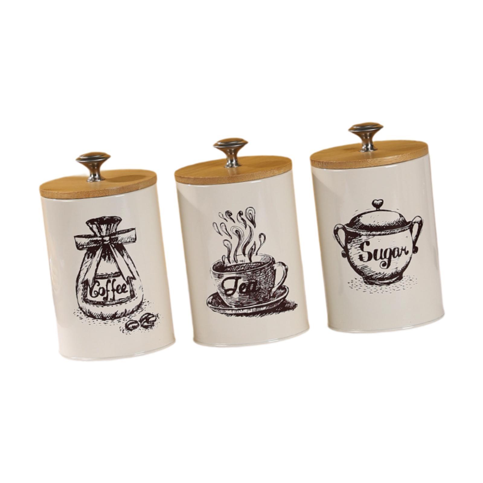 Набор банок для кофе, чая и са – обзор и цена Canister Coffee Sugar Tea