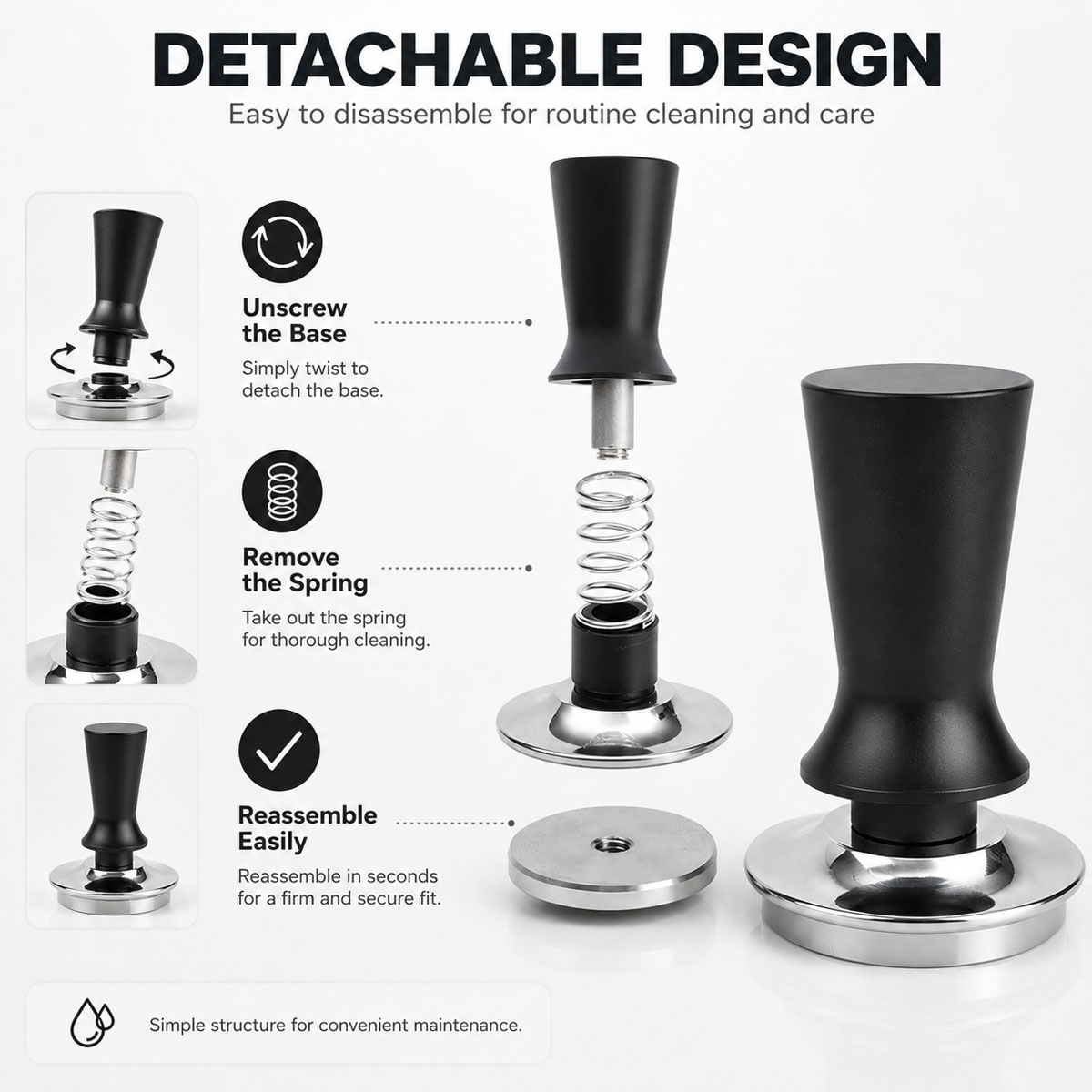1 шт. темпер для кофе 51/53/58 – обзор и цена Coffee Tamper Leveler