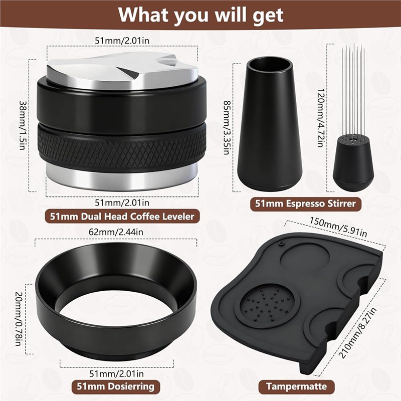 Набор для приготовления кофе A – обзор и цена Coffee Tamper Leveler