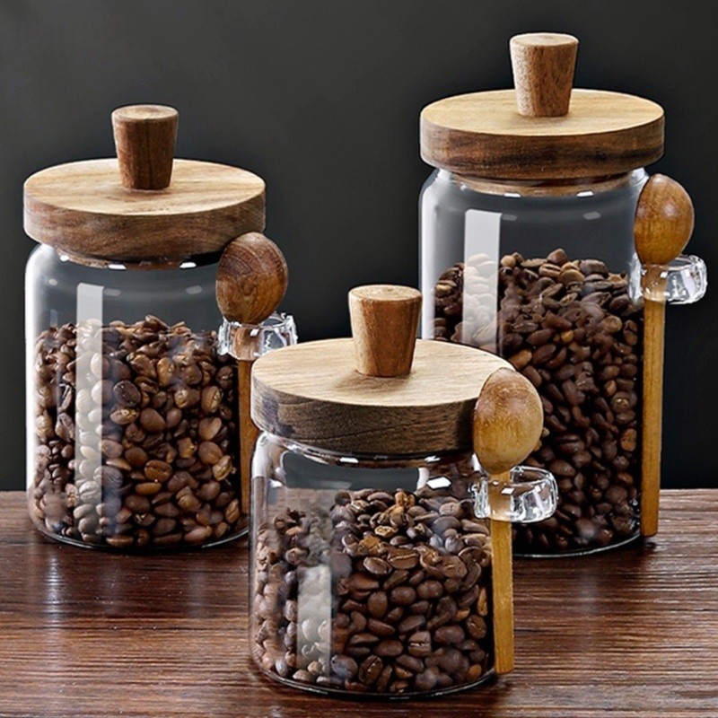 Набор из 3 стеклянных банок AB – обзор и цена Canister Coffee Sugar Tea