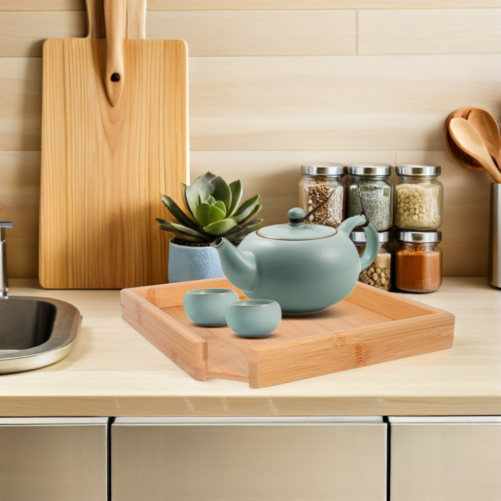Экологичный бамбуковый чайный  – обзор и цена Bamboo Tea Tray