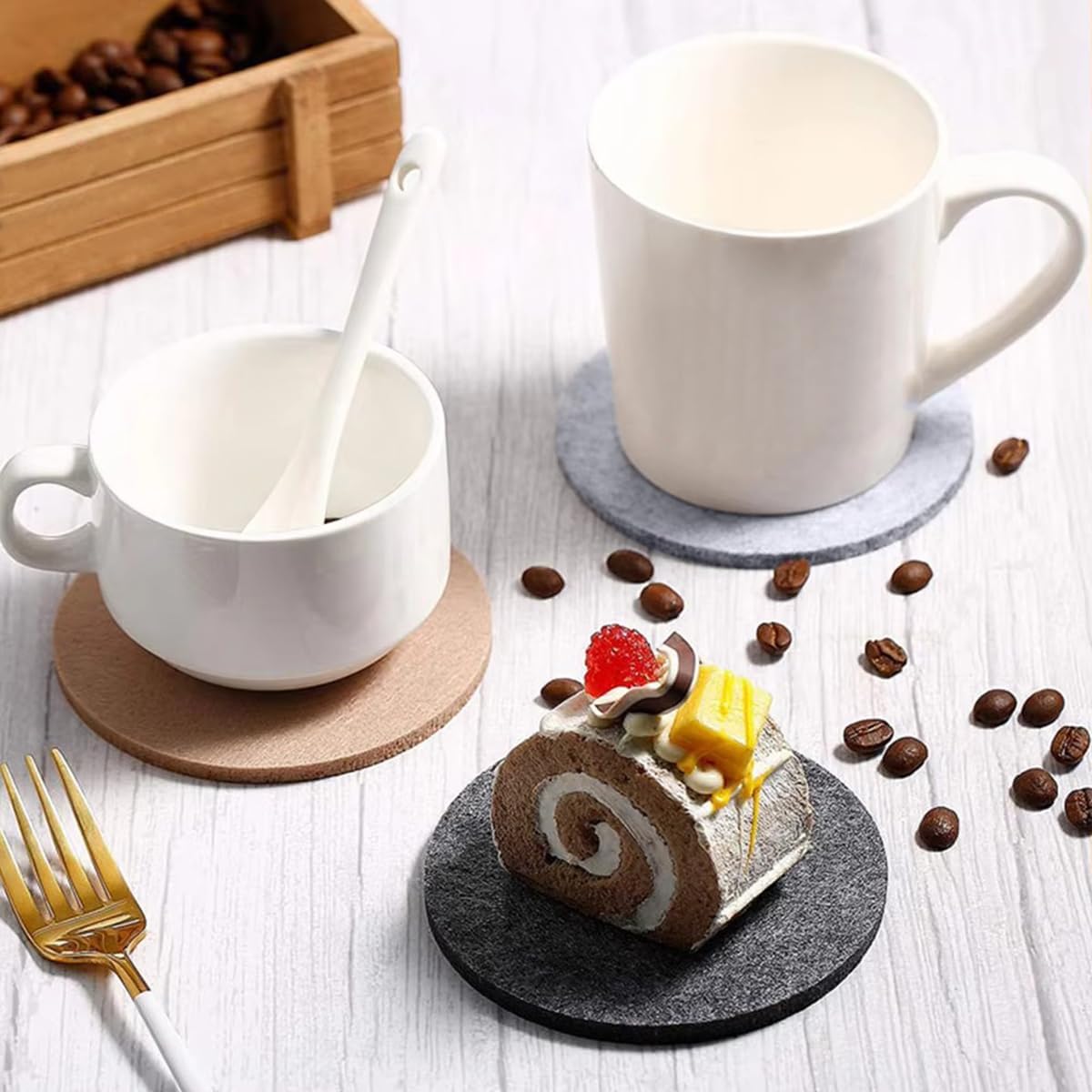 10 шт. круглых войлочных подст – обзор и цена Coffee Tea Station