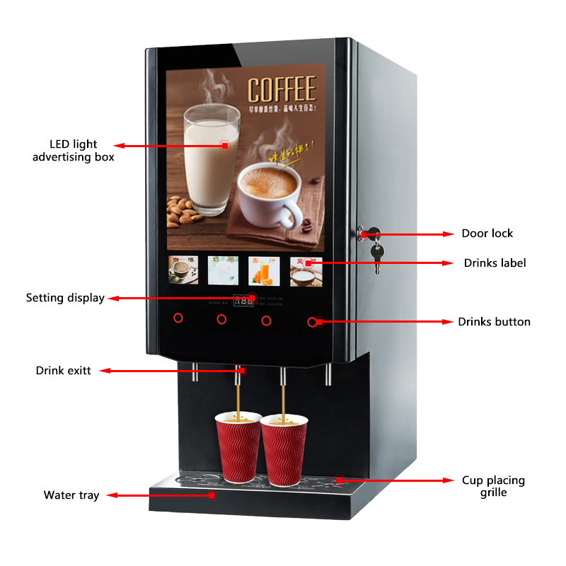 Коммерческий полностью автомат – обзор и цена Coffee Tea Vending Machine